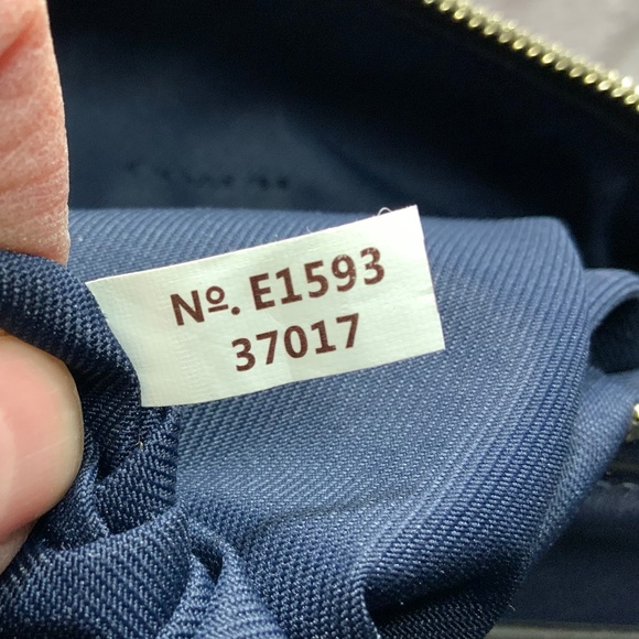 Coach Ace Blue Leather Satchel Crossbody - 37017 - Picture 16 of 16